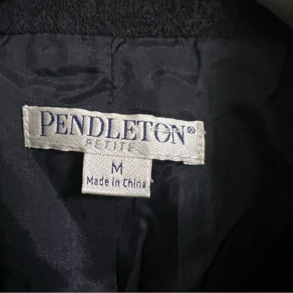 Pendleton Wool Navy/Black Swing Cropped Jacket Si… - image 5